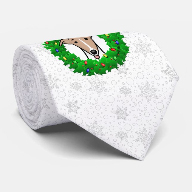 Corbata Wreath & Lights Whippet - Amanecer y blanco (Enrollado)