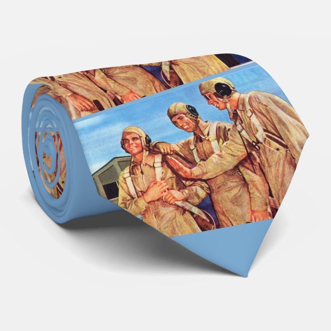 Corbata WWII flyboys print  (Enrollado)