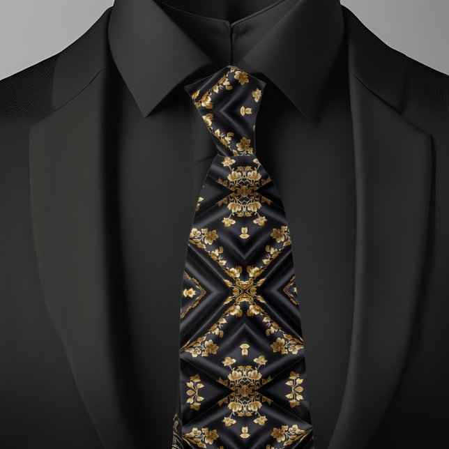 Corbata X Dorado sobre Negro (Subido por el creador)