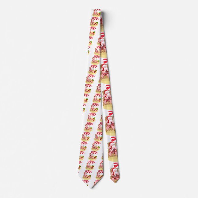 Corbata xmas beach santa claus (Anverso)