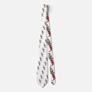 Corbata xmas zombie santa claus