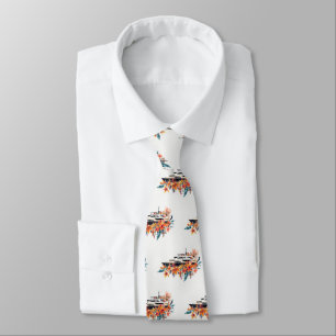 Corbata Yates masculinos sobre blanco