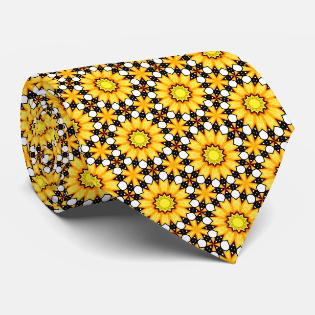 Corbata Yellow Floral (Enrollado)