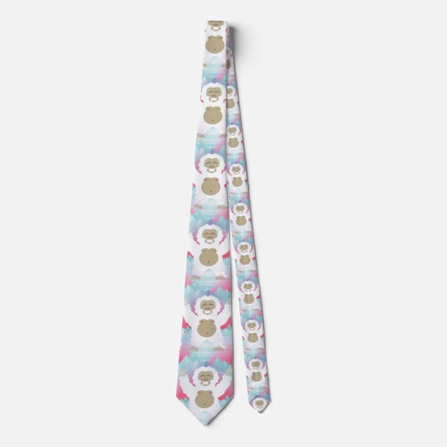 Corbata yeti rosado (Anverso)