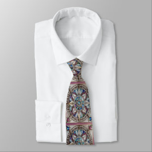 Corbata Zafiros Rosas y Azules Diamantes Perlas Mandala