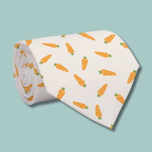 Corbata Zanahorias Patrón de vegetal (Carrot pattern tie )