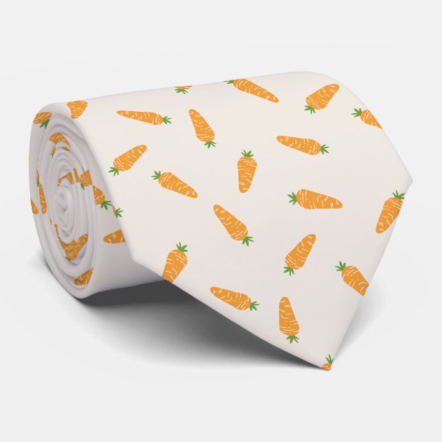 Corbata Zanahorias Patrón vegetal (Enrollado)
