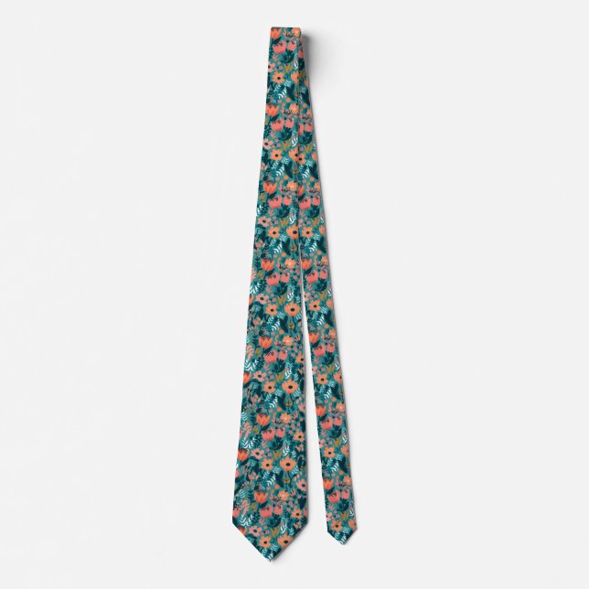 Corbata Zapata de cuello de flores silvestres (Anverso)
