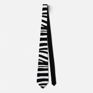 Corbata Zebra blanca y negra de la corteza