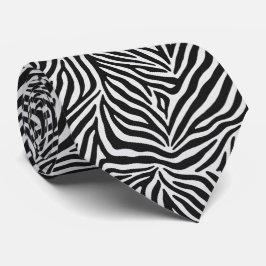Corbata Zebra Print Classic Black & White