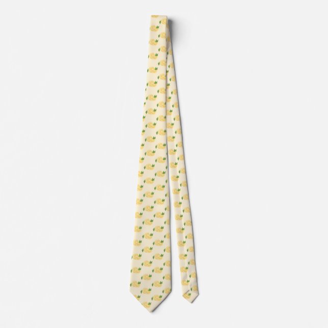 Corbata Zesty Lemon sobre el fondo beige (Anverso)