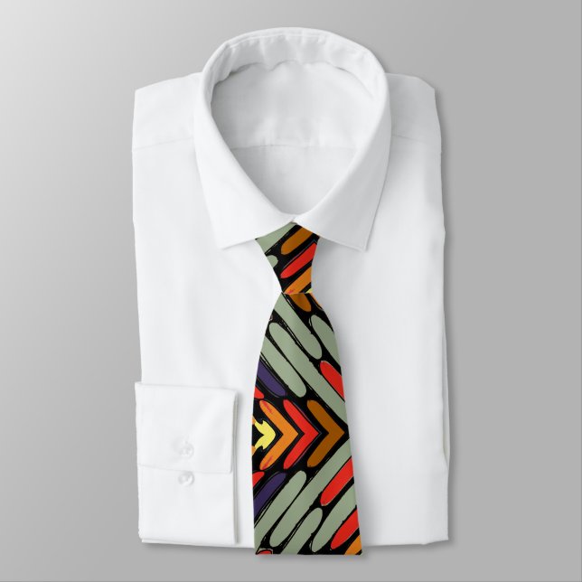 Corbata Zig Zag Brillante y Audaz  (Atado)