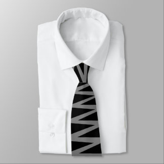 Corbata Zigzag - 50% gris sobre negro