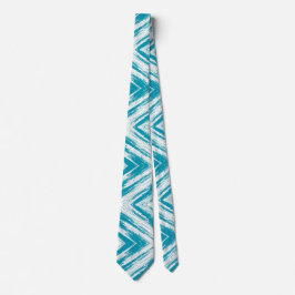 Corbata Zigzag Blue Paintbrush Pattern