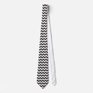 Corbata Zigzag Necktie con chevrros negros y blancos