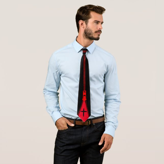 Corbata Zipper Cross Tie (In situ)
