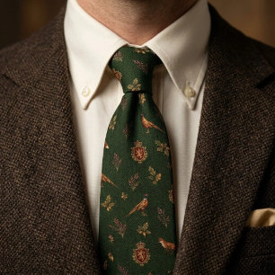 Corbata Zorro de dinero antiguo Faisán León Cresta Verde B