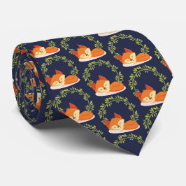 Corbata Zorro de Naranja con patrón de floración