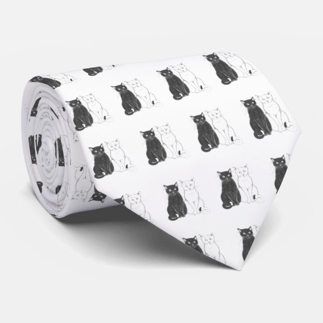Corbata Zwei Katzen (Enrollado)