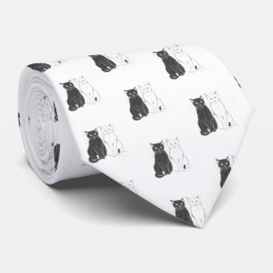 Corbata Zwei Katzen Krawatte