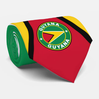 Corbatas con la bandera de Guyana, corbata elegant