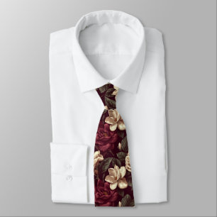 Corbatas de moda masculina Gardenias Floral