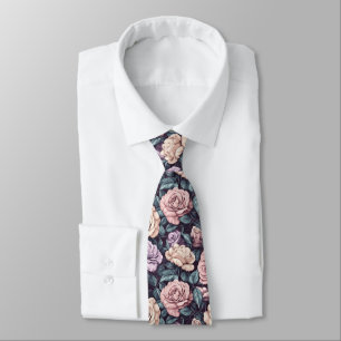 Corbatas de ropa de hombre hermosas flor de rosa