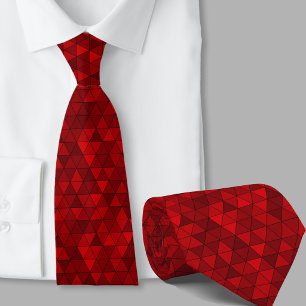 Corbatas rojas triángulos patrón geométrico hombre