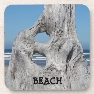 Corcho de PLAYA posavasos regalo Olas Azules Mader