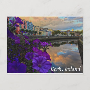 Corcho, flores de Irlanda, postal de Lee del río