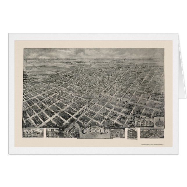 Cordele, mapa panorámico del GA - 1908 (Anverso (Horizontal))