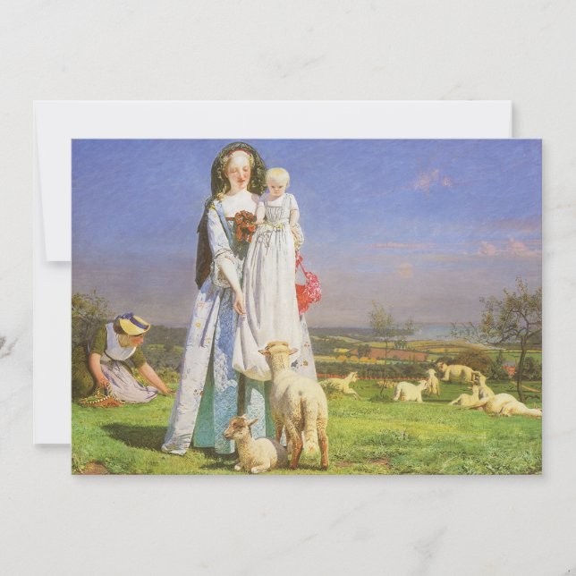 Corderitos Pretty Baa de Ford Madox Brown (Anverso)