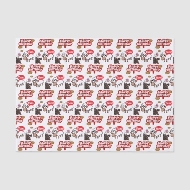 Cordero de papel de cumpleaños feliz (Anverso)