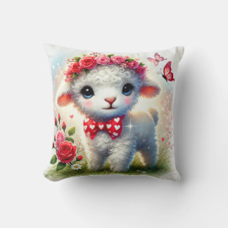Cordero floral - Almohada de primavera dulce