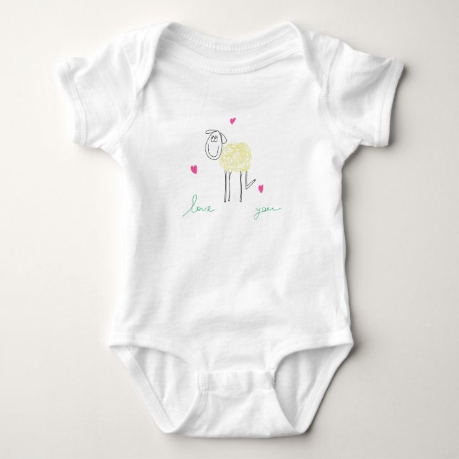 Cordero para niños Jersey Bodysuit (Anverso)