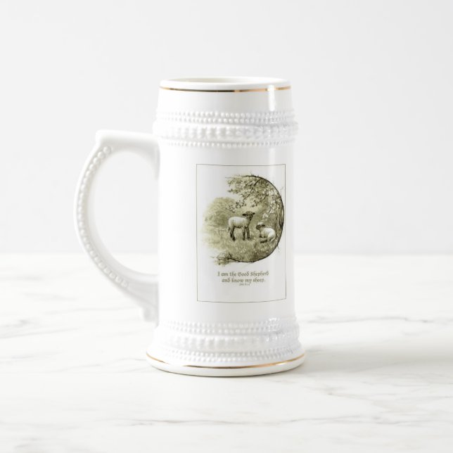 Corderos y taza de la escritura (Izquierda)