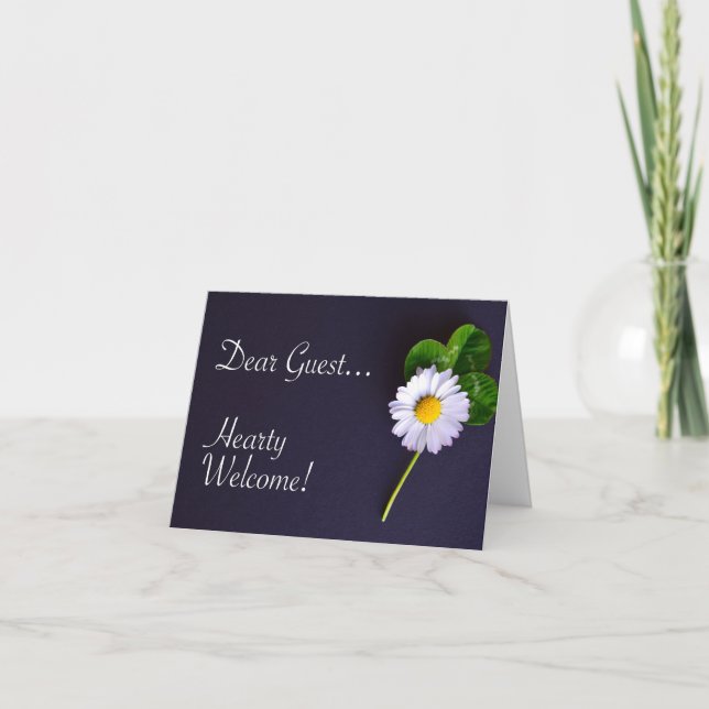 Cordial Bienvenida A La Postales De Invitado (Anverso)