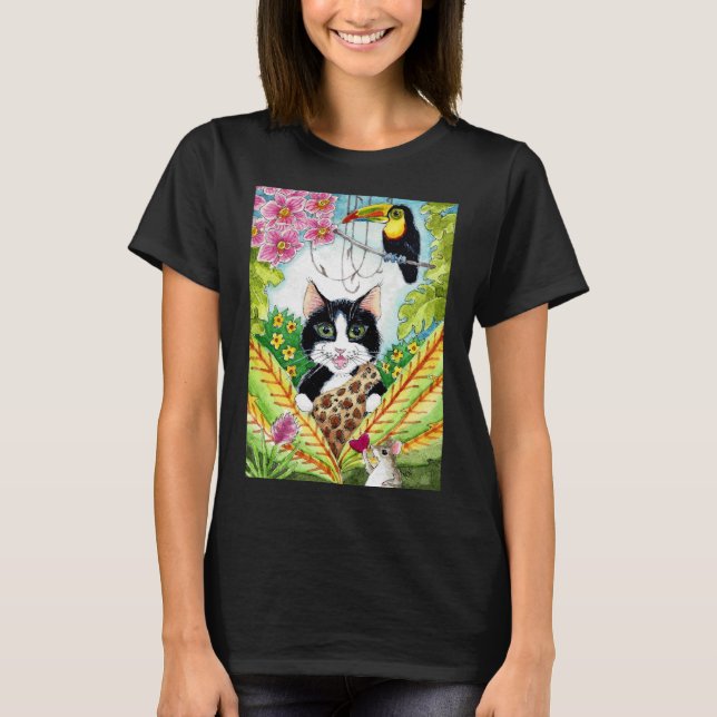 Cordón de la camiseta de la jungla de la orquídea (Anverso)