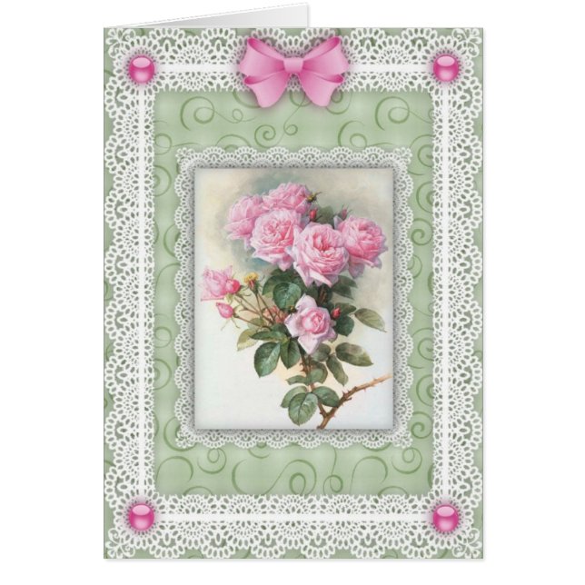 Cordón de la n de los rosas rosados (Frente)