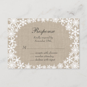 Cordón del invierno en la arpillera RSVP