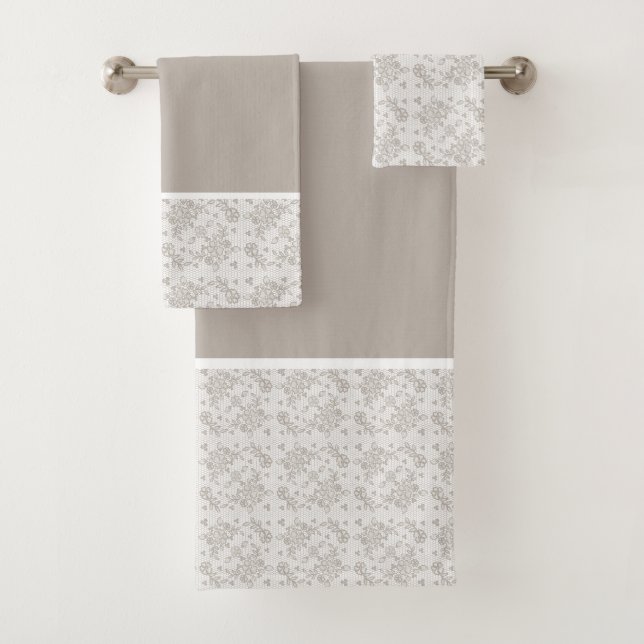 Cordón floral blanco y gris (In situ)
