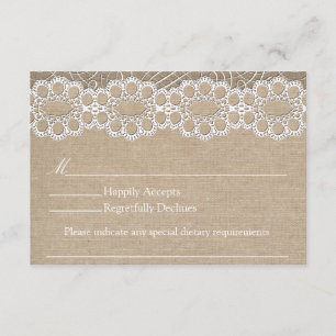 Cordón RSVP que se casa elegante lamentable de la