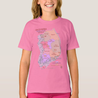 Corea Mapa niños con camiseta