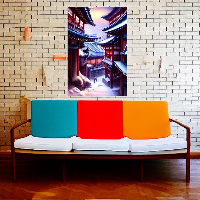 Coreano en el invierno nevado | Poster de arte de  (Subido por el creador)