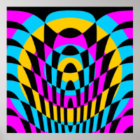 Corey Tiger 80s Arte Óptico Vintage