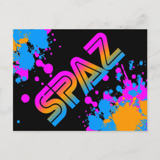 Corey Tiger 80s Retro SPAZ Tarjeta Postal