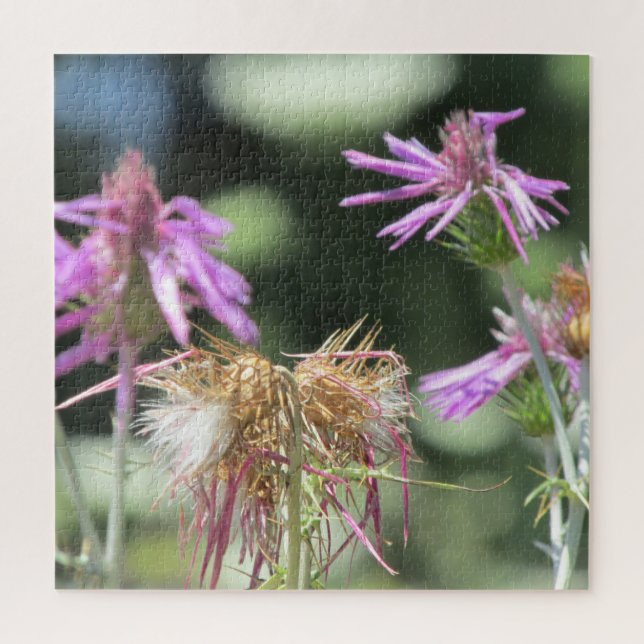 Corfu Lilac Wildflowers Jigsaw Puzzle (Vertical)