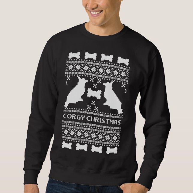 Corgi Christmas Sweater Essential (Anverso)