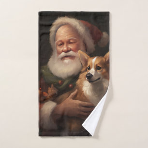 Corgi Con Navidades festivos de Santa Claus