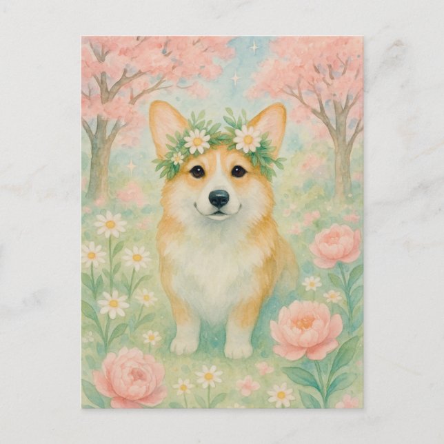 Corgi Corgi Primavera galés Corgi Reina postal (Anverso)
